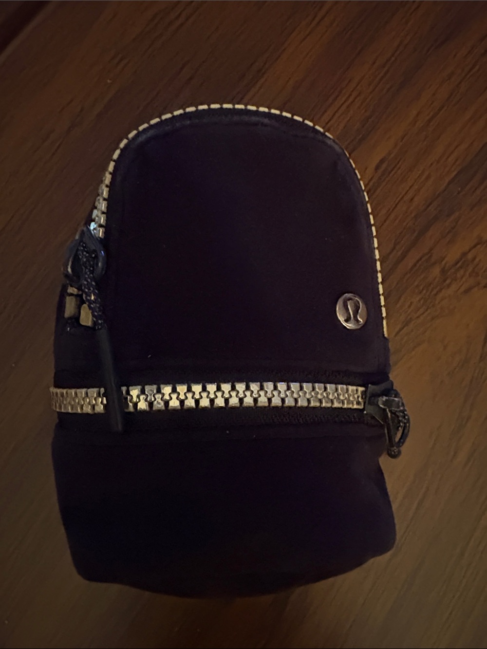 Lululemon Velour Zippered City Adventurer Nano Backpack Key Chain Black